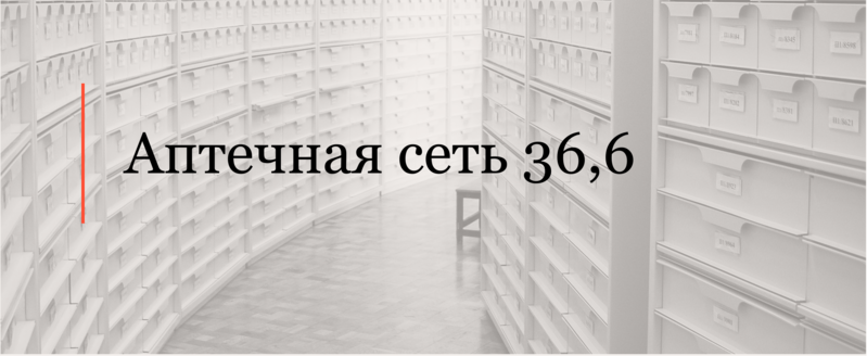 Консультировали Аптечную сеть 36,6 по различным M&A сделкам