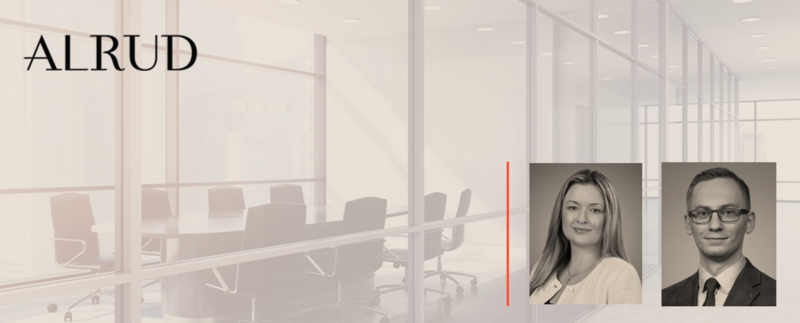 Anastasia Petrova and Roman Vedernikov speak at an AmCham event