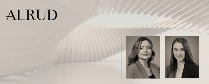 Anastasia Petrova and Ruslana Karimova take part in an online event organized by AmCham’s Security Committee
