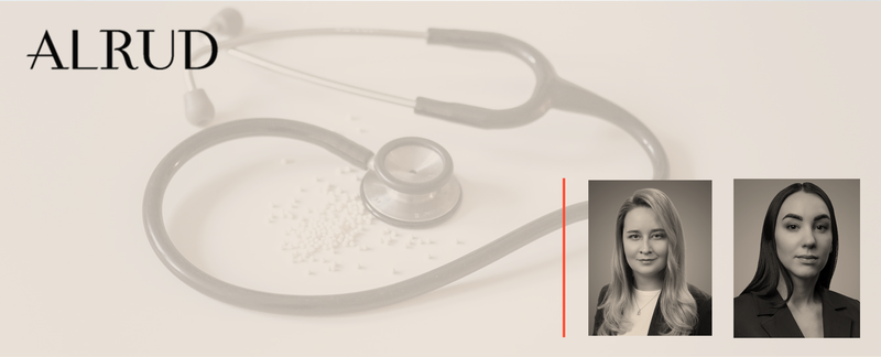 Ksenia Erokhina and Ksenia Tarkhova speak at the meeting of the ICC Committee on Healthcare